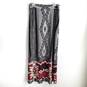 Soho maxi skirt with aztec western design